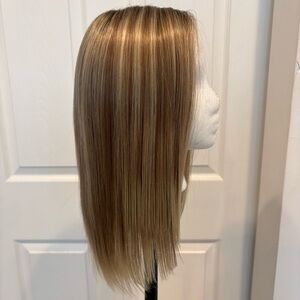 HENRY MARGU Candace Long Straight Synthetic Wig! Lt Wheat Blonde. Mono Part-lace